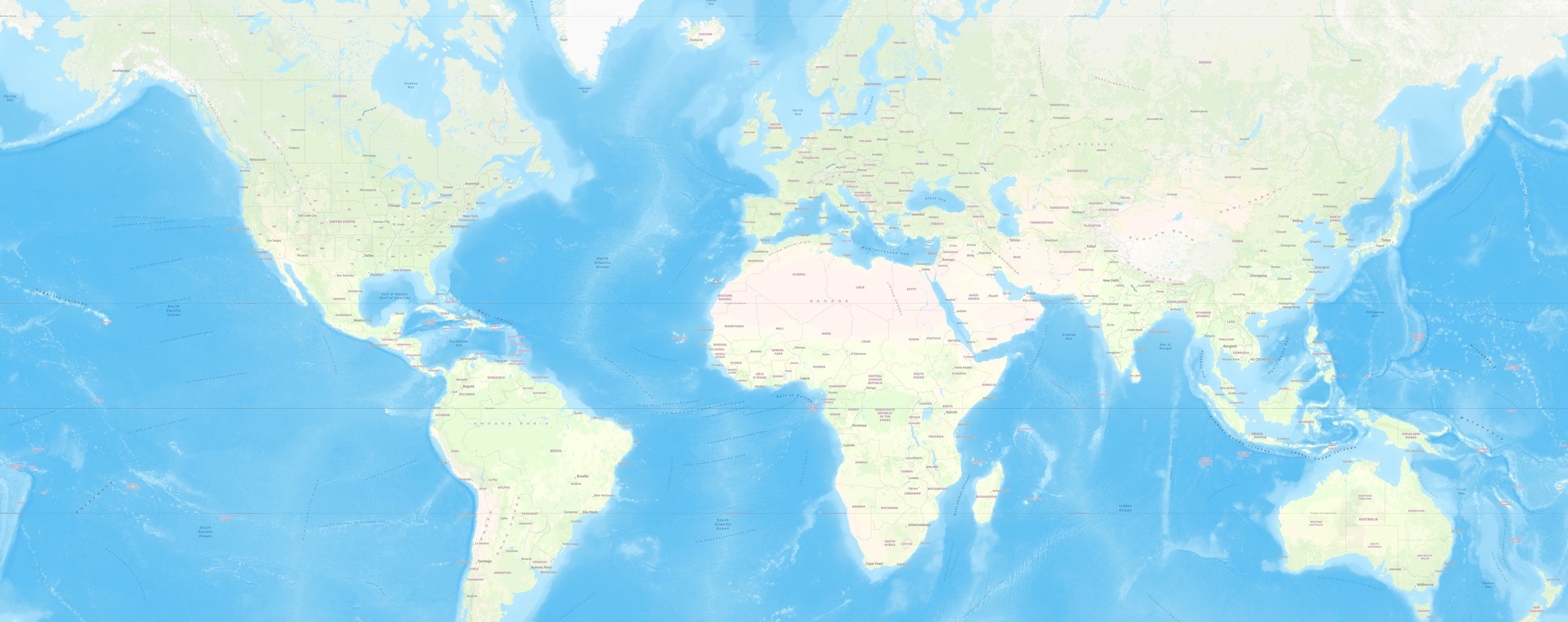 World map with the places you have been